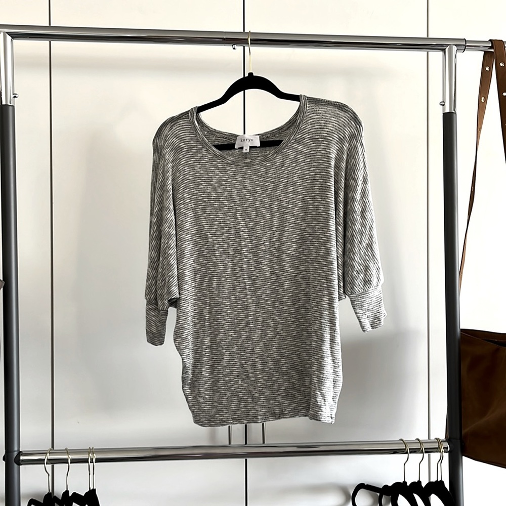 Grey and white soft sweater